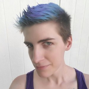 profile pic blue hair